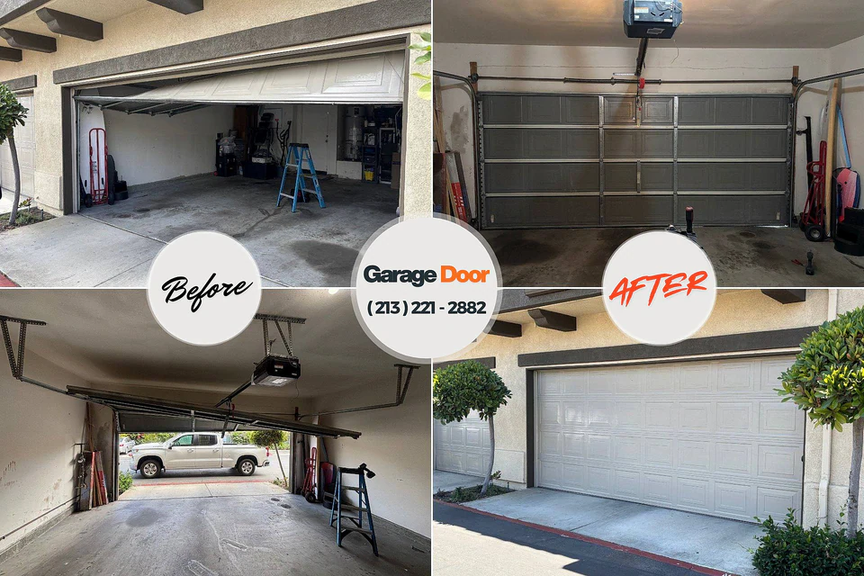 Before and after: garage door repair Heritage Creek, KY